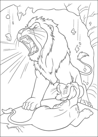 Samson'S Roar  Coloring Page